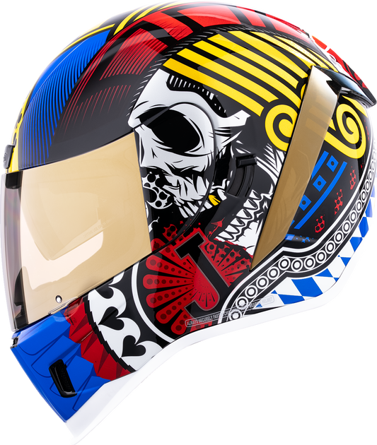 ICON Airform™ Helmet Lucky Lid 5 MIPS® in Glory color, 2XL size, with sleek aerodynamic design and adjustable straps.