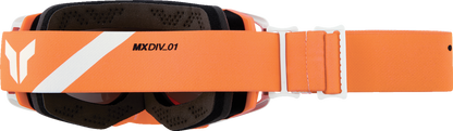 THOR Activate Goggle Flite with orange mirror lens, motocross eye protection, adjustable strap, and durable frame.