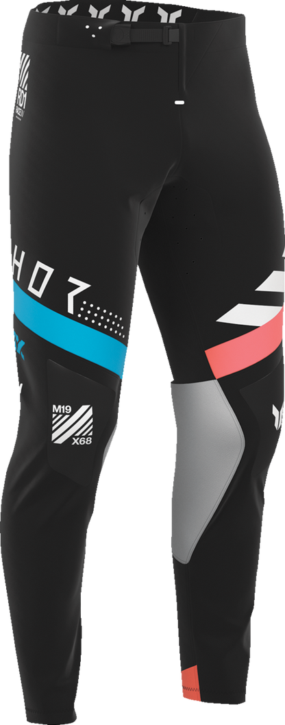 Black THOR Sportmode Synth Pants in US 32, showcasing sleek design and athletic fit for active wear.