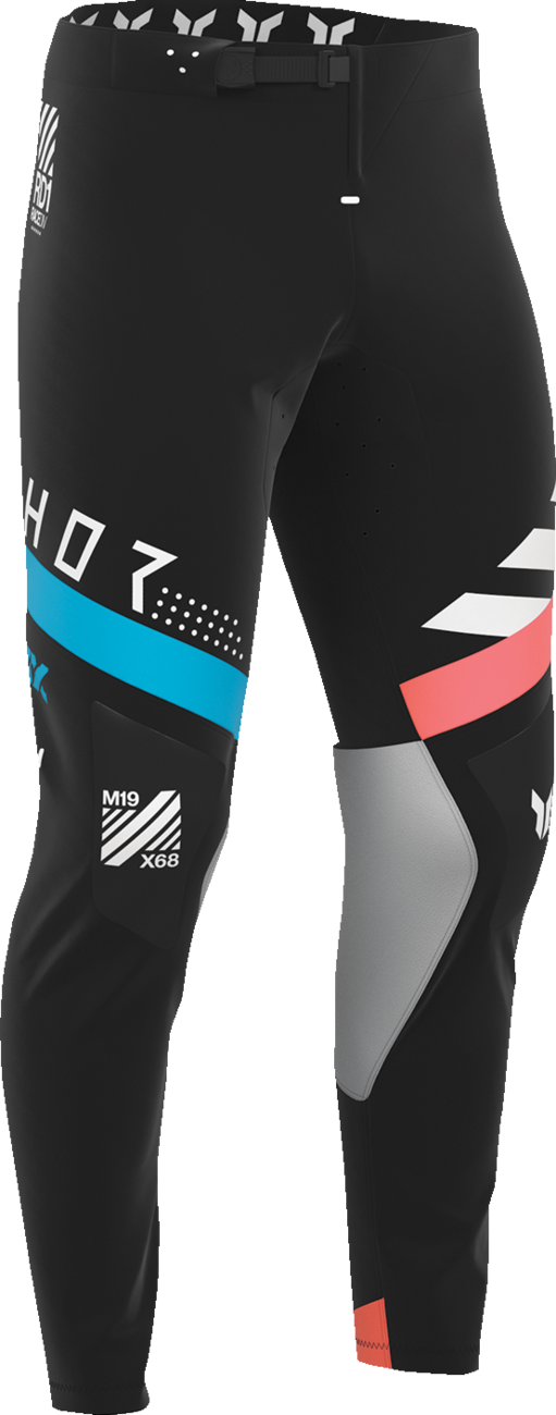 Black THOR Sportmode Synth Pants in US 33 size, featuring athletic design and durable fabric for active wear.