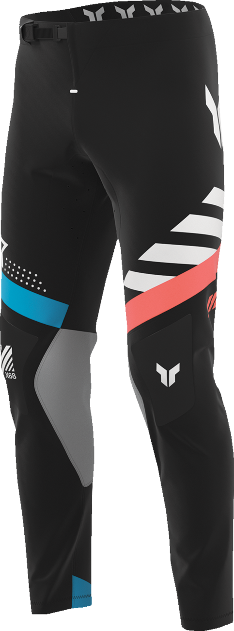 Black THOR Sportmode Synth Pants in US size 32 with sleek design and athletic fit, featuring the THOR brand logo.