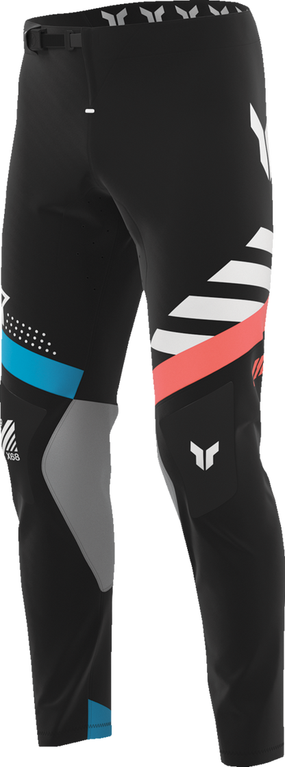 Black THOR Sportmode Synth Pants in US size 32 with sleek design and athletic fit, featuring the THOR brand logo.