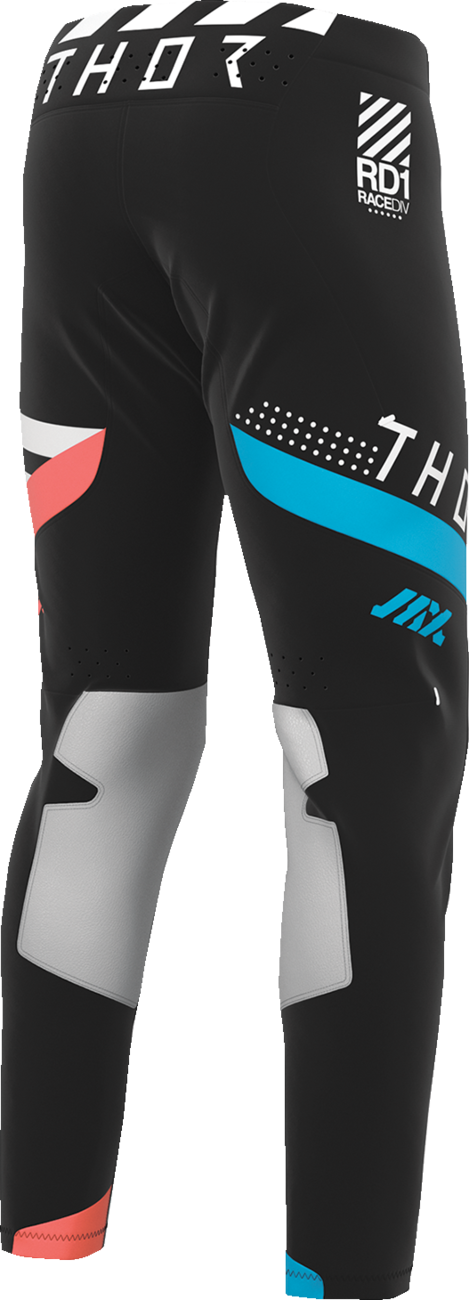 Black THOR Sportmode Synth Pants with US 32 size, featuring sleek athletic design and stretchy fabric for active wear.
