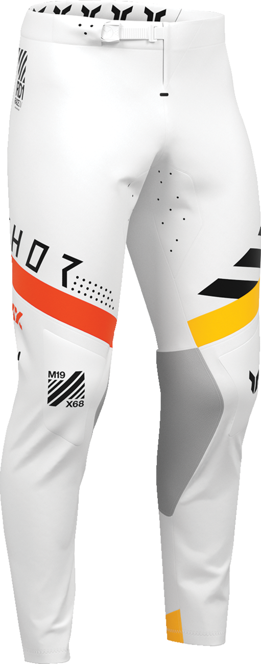 White THOR Sportmode Synth Pants in US size 30, featuring athletic design and sporty fabric for active wear.