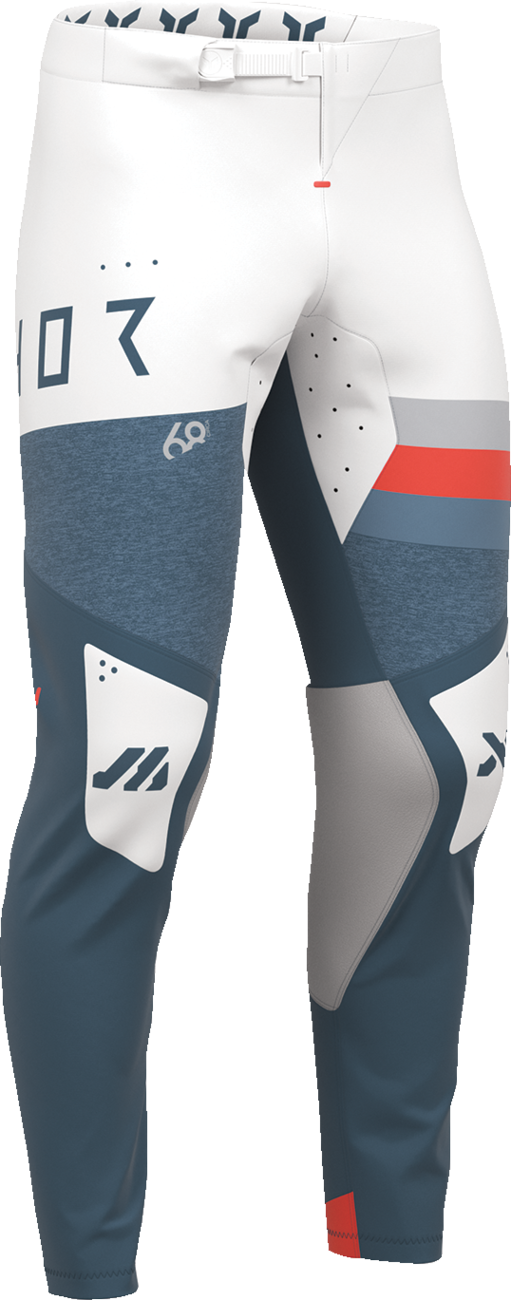 Blue and white THOR Sportmode League Pants with US 36 size, featuring sporty design and durable fabric, part number 2901-12262.