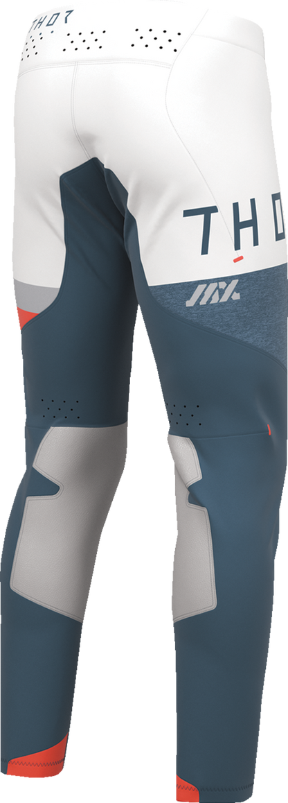 Blue and white THOR Sportmode League Pants in US size 36, featuring athletic design and durable fabric.