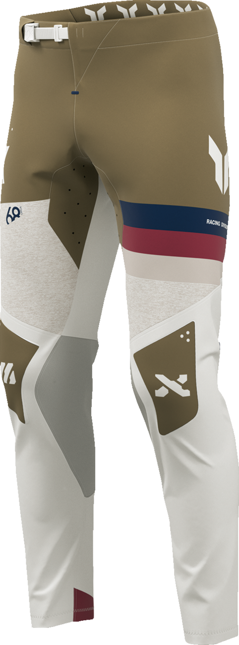 THOR Sportmode League Pants in white and copper, US 31, showing the sporty design and fabric texture.
