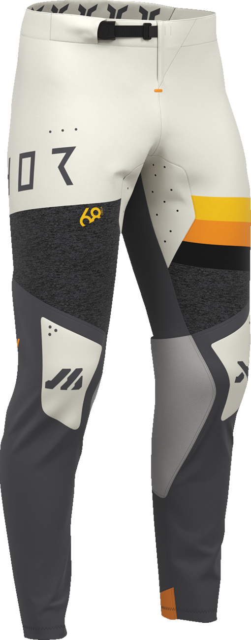 THOR Sportmode League Pants in charcoal and vintage white, US 32, featuring sporty design and durable fabric.