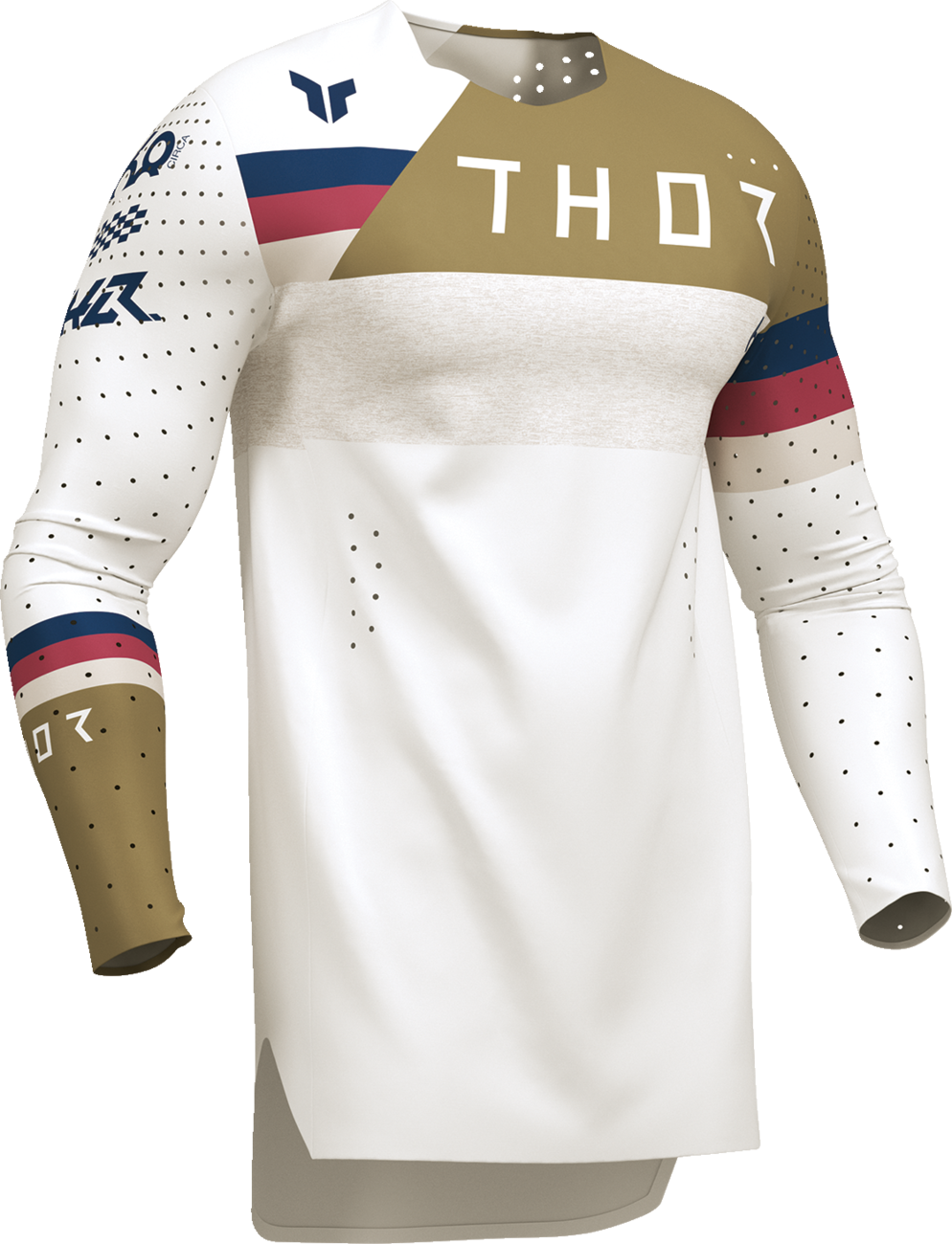 THOR, THOR Sportmode League Jersey - White and Copper, Medium - Part Number 2910-8365
