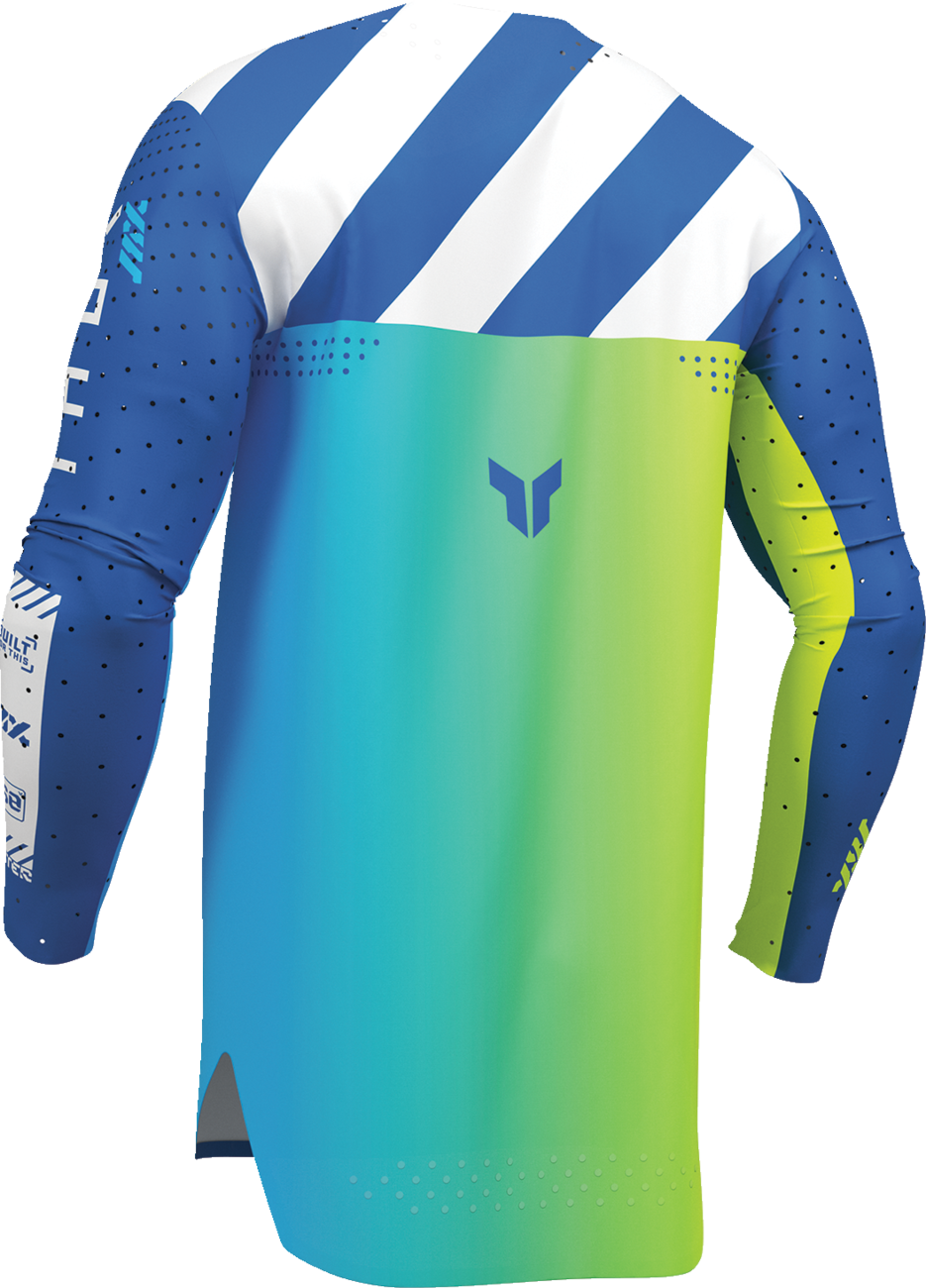 Blue THOR Sportmode Synth Jersey for men, small size, featuring breathable athletic fabric and sleek design.