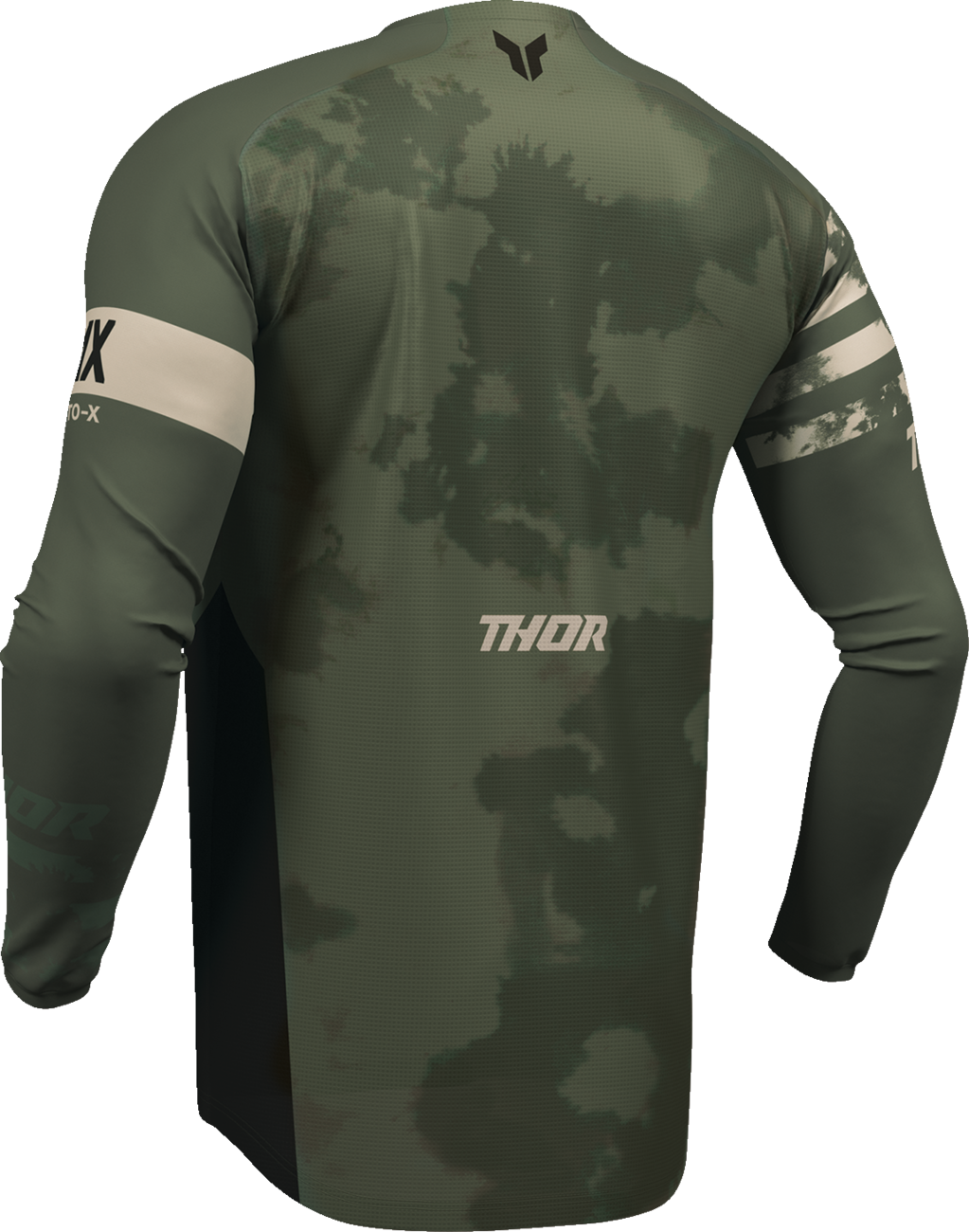 THOR Launchmode Bleach Jersey in black and camo, large size, featuring a sporty design and lightweight fabric.