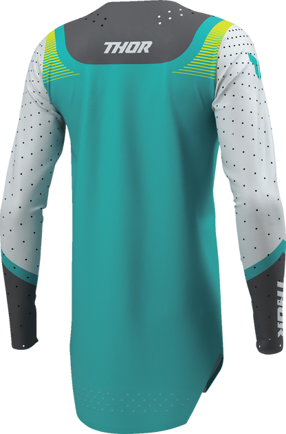 Gray and aqua THOR Women's Sportmode Velocity Jersey in XL size, featuring breathable fabric and sporty design.