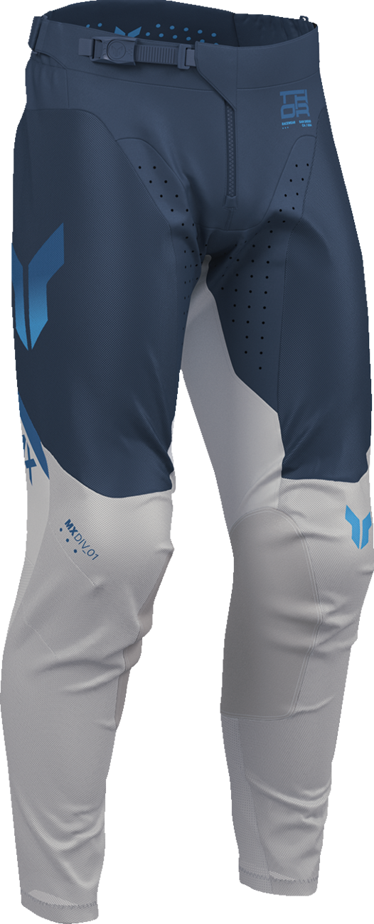 THOR Launchmode Air Raptor Pants in midnight gray, US size 28, featuring lightweight, breathable motocross riding gear.