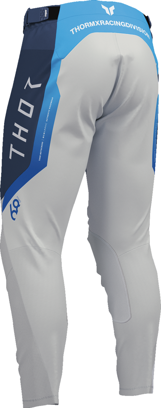 THOR Launchmode Air Raptor Pants in Midnight Gray, US 28, featuring lightweight motocross gear with reinforced knee panels.
