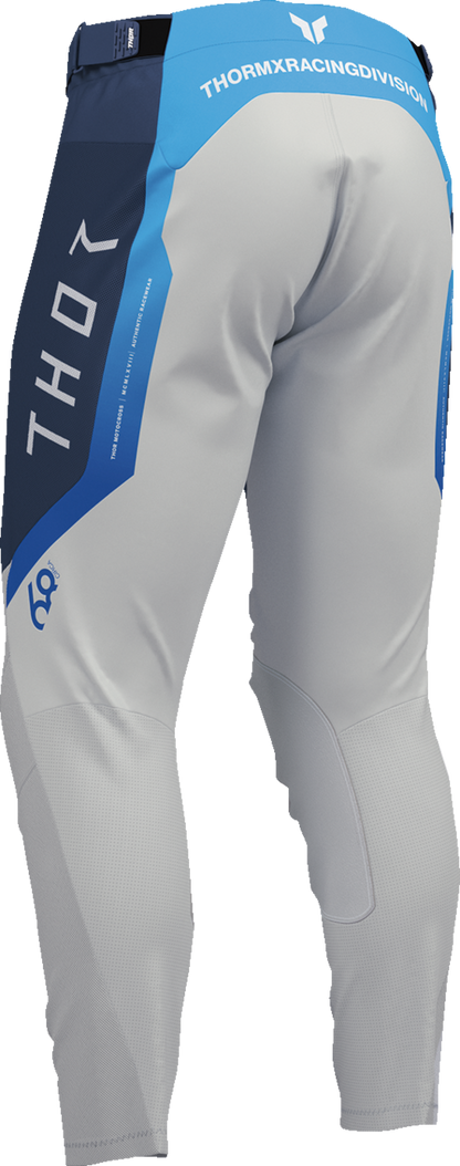 THOR Launchmode Air Raptor Pants in Midnight Gray, US 28, featuring lightweight motocross gear with reinforced knee panels.