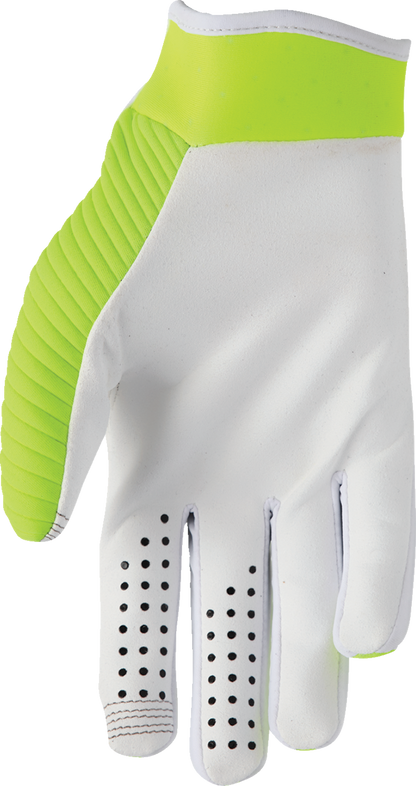 THOR Launchmode CW gloves in acid color, size 2XL, featuring durable construction and flexible grip for motorcycle riding.