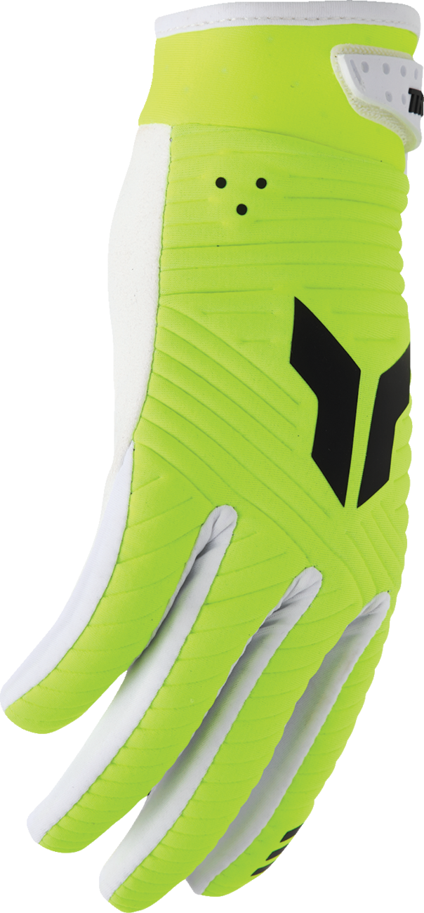 Black THOR Launchmode CW gloves in acid color, size 2XL, with reinforced palm and adjustable wrist straps.