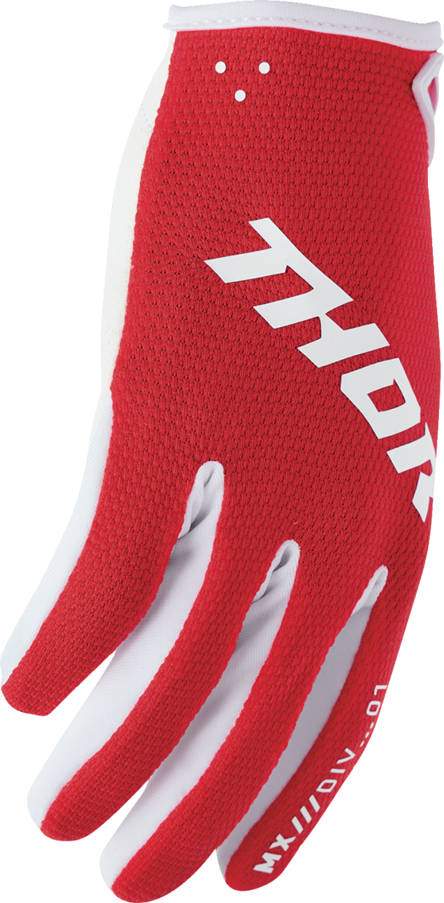 THOR, THOR Youth Ridemode Static Gloves - Red, Size XS (Part #3332-1926)