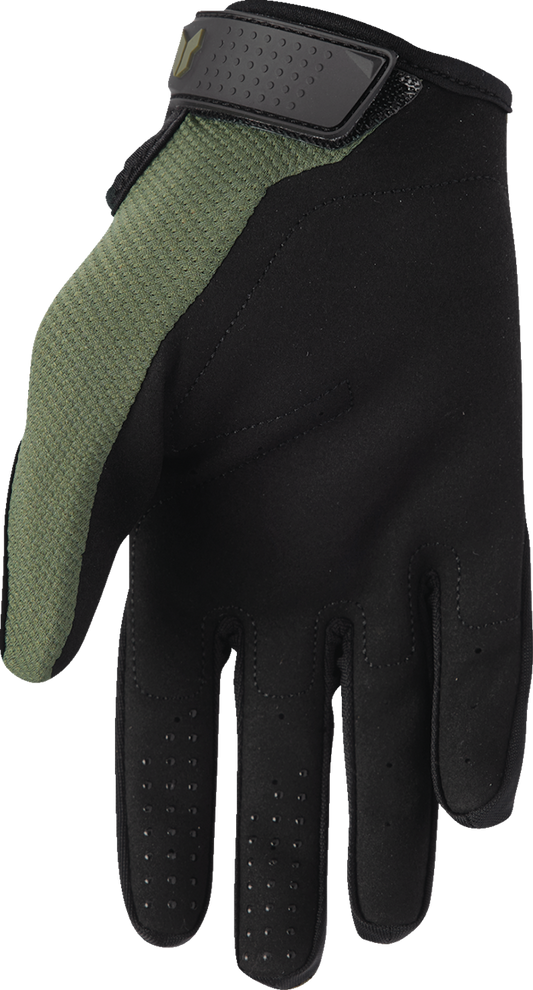 THOR Youth Ridemode Static Camo Gloves in small size, featuring camouflage design, for motocross riding.