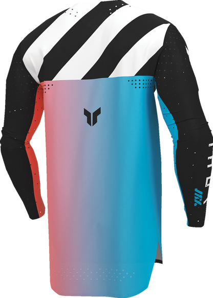 Black THOR Youth Sportmode Synth Jersey in large size, featuring sporty design and breathable fabric for active wear.