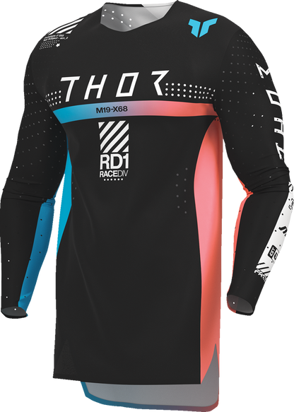 Black THOR Youth Sportmode Synth Jersey in large size, featuring sleek design and athletic fit, part number 2912-2573.