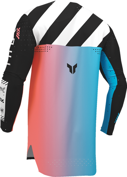 Black THOR Youth Sportmode Synth Jersey in large size, featuring athletic design and branding details.