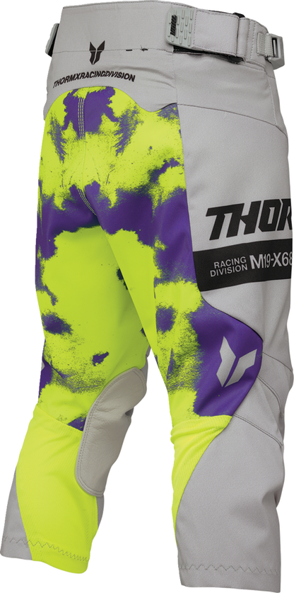 Gray acid wash THOR Youth Launchmode Bleach Pants in US size 28, featuring casual, distressed denim style.