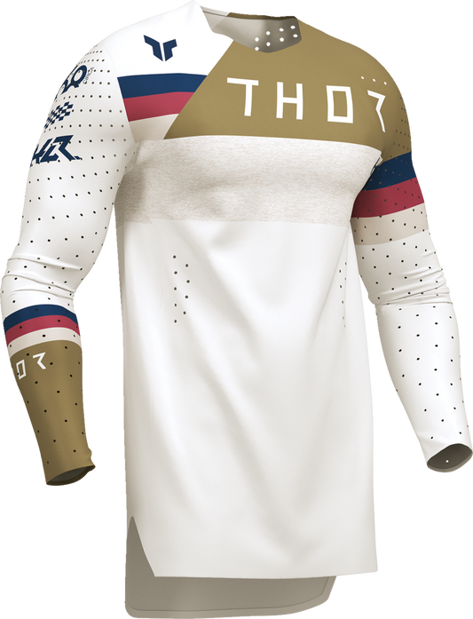 THOR, THOR Sportmode League Jersey - White and Copper, Small - Part Number 2910-8364