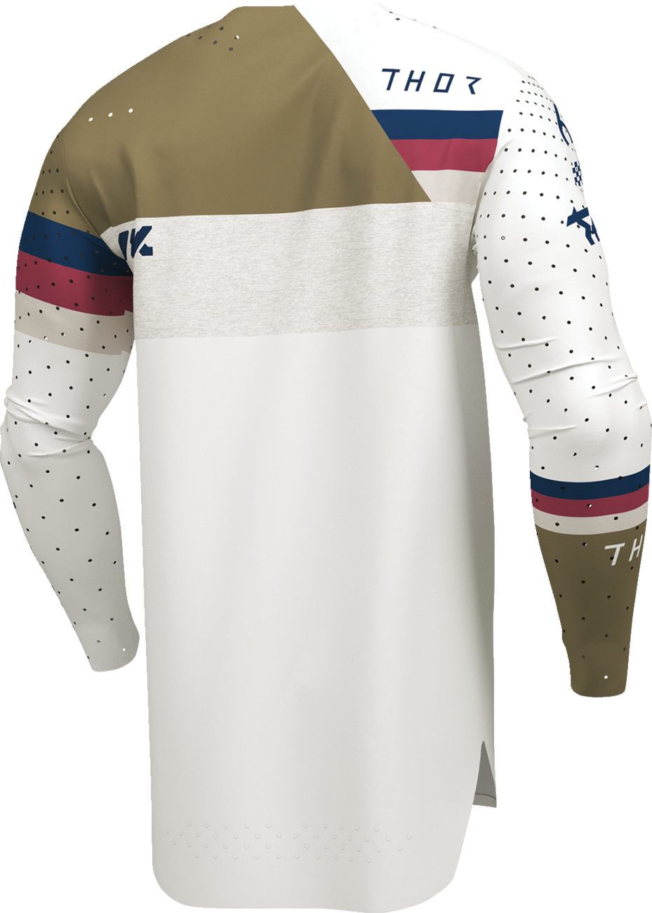 White and copper THOR Sportmode League Jersey in XL size, featuring athletic design and breathable fabric for active wear.