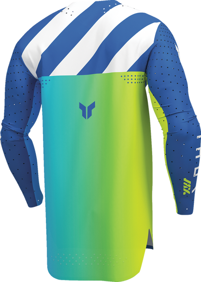 Blue THOR Sportmode Synth Jersey in XL size, featuring athletic design and breathable fabric for cycling or sports activities.
