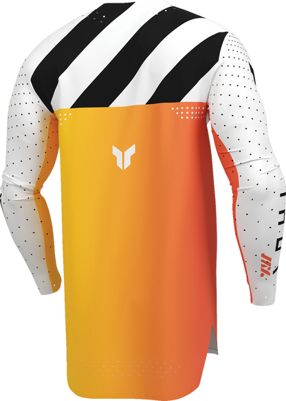 White THOR Sportmode Synth Jersey with sleek design, featuring breathable fabric and athletic fit for cycling or sports activities.