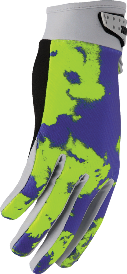 Gray THOR Launchmode bleach gloves in small size, designed for chemical protection and durability.