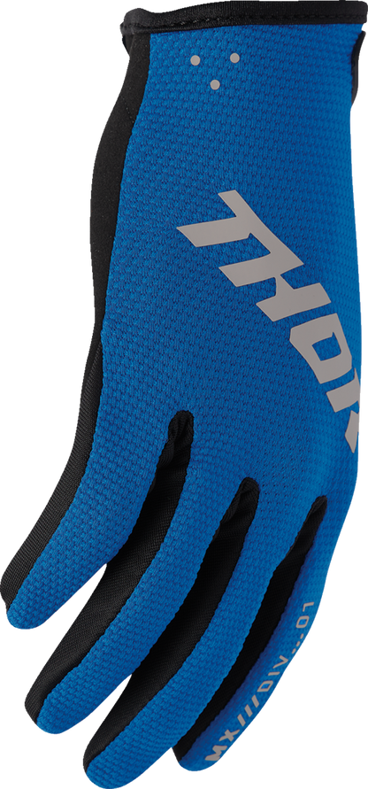 THOR, THOR Ridemode Static Gloves - Blue, Small (Part No. 3330-8344)