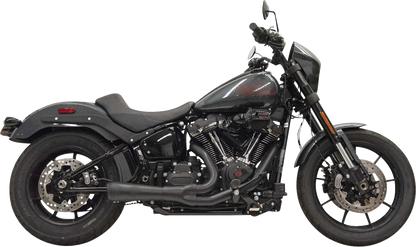BASSANI XHAUST 2-into-1 Ripper exhaust system with chrome megaphone muffler for Harley M8 Softail motorcycle.