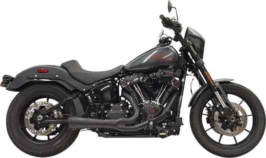 BASSANI XHAUST 2-into-1 Ripper exhaust system with chrome megaphone muffler for Harley M8 Softail motorcycle.