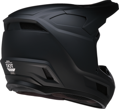 Youth Z1R Dirt Maxx helmet in matte black, large size, off-road motorcycle helmet with aerodynamic design for kids.