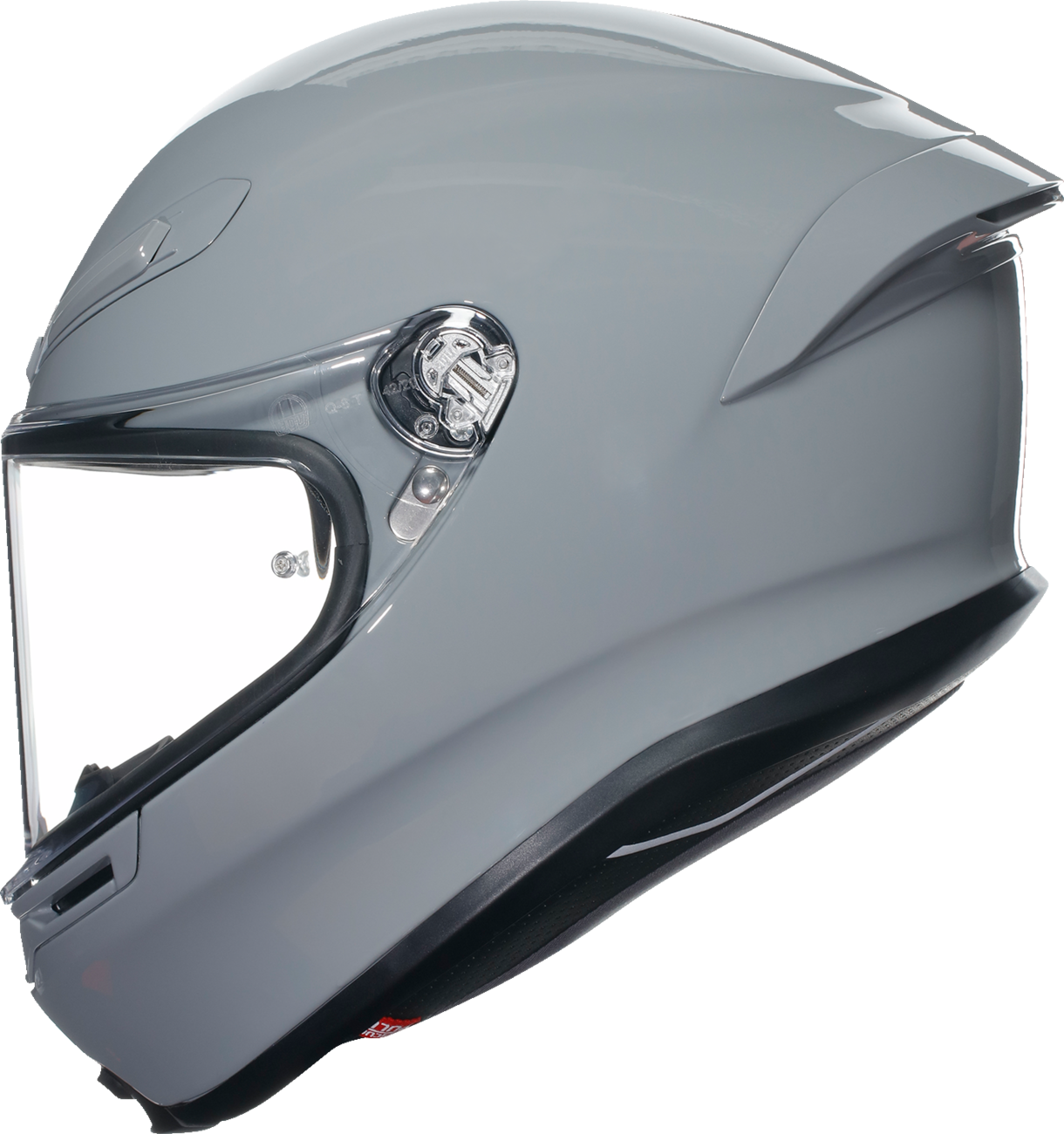 AGV K6 S Helmet in Nardo Gray – Small, Carbon-Aramid Fiber Shell with Advanced Ventilation and Safety Features