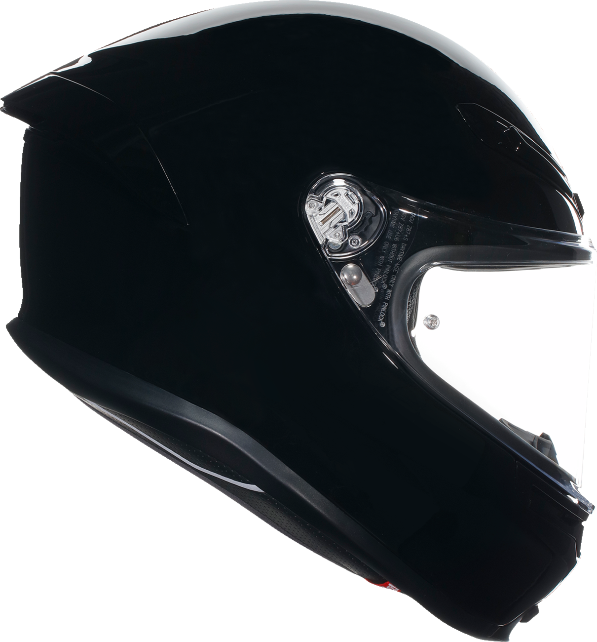 AGV K6 S Helmet in Black – Small, Carbon-Aramid Fiber Shell with Ventilation System