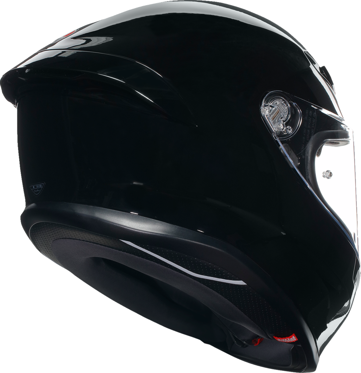 AGV K6 S Helmet in Black – Small, Carbon-Aramid Fiber Shell with Ventilation System