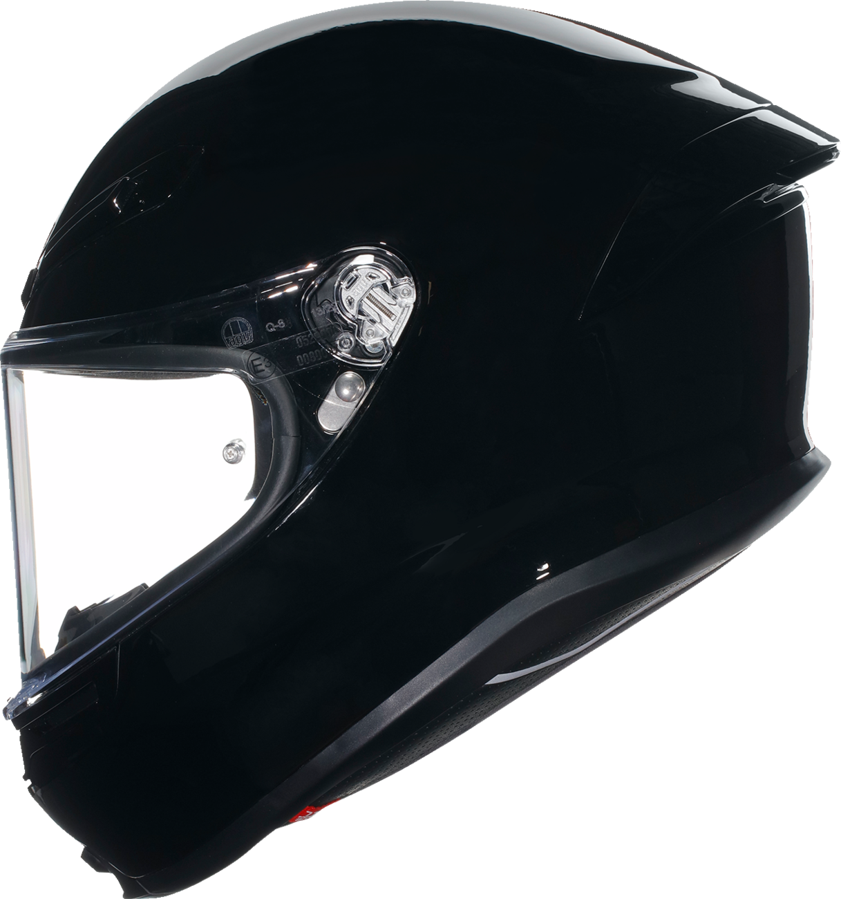 AGV K6 S Helmet in Black – Small, Carbon-Aramid Fiber Shell with Ventilation System