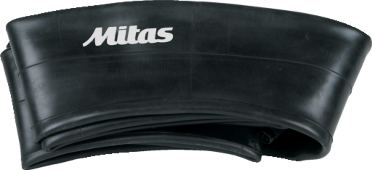 MITAS 15-inch TR-6 standard duty inner tube with center metal valve for bicycle tires, featuring durable construction and easy installation.