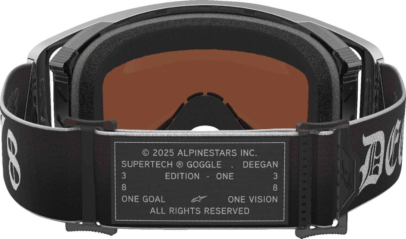 Alpinestars Supertech Goggle Deegan 38 XXV with silver mirror lens, motocross goggles for racing and off-road riding.