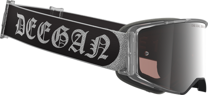 Alpinestars Supertech Goggle Deegan 38 XXV with silver mirror lens, designed for motocross riding and off-road use.