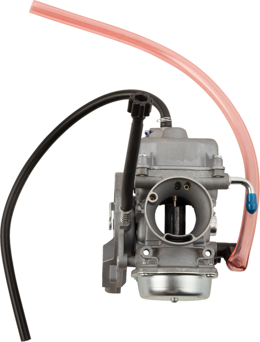 MOOSE OFFROAD replacement carburetor for Kawasaki 600-1121-PU, showing the detailed metal component with hoses and fittings