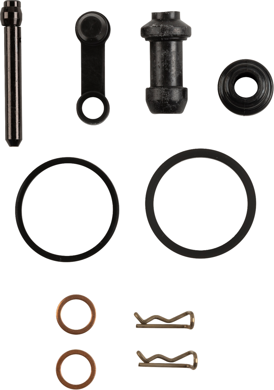 Moose Offroad rear caliper rebuild kit for Gas Gas, Husqvarna, KTM motorcycles, including seals and hardware for brake maintenance.