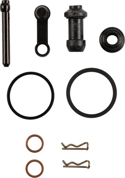Moose Offroad rear caliper rebuild kit for Gas Gas, Husqvarna, KTM motorcycles, including seals and hardware for brake maintenance.