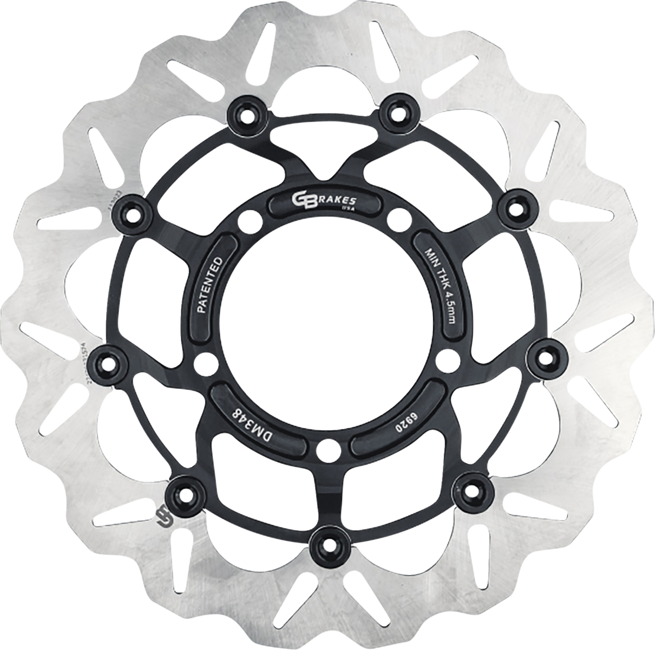 GBRAKES Front GBDU041 Brake Rotor – High-Performance 420 High-Carbon Stainless Steel for Sportbikes and VTWIN Builds