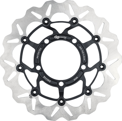 GBRAKES Front GBDU041 Brake Rotor – High-Performance 420 High-Carbon Stainless Steel for Sportbikes and VTWIN Builds