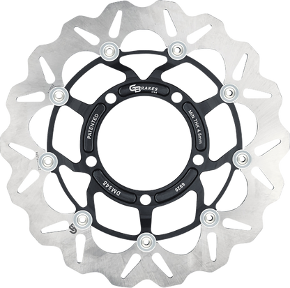 GBRAKES Front GBDU041 Brake Rotor – High-Performance 420 High-Carbon Stainless Steel for Sportbikes and VTWIN Builds