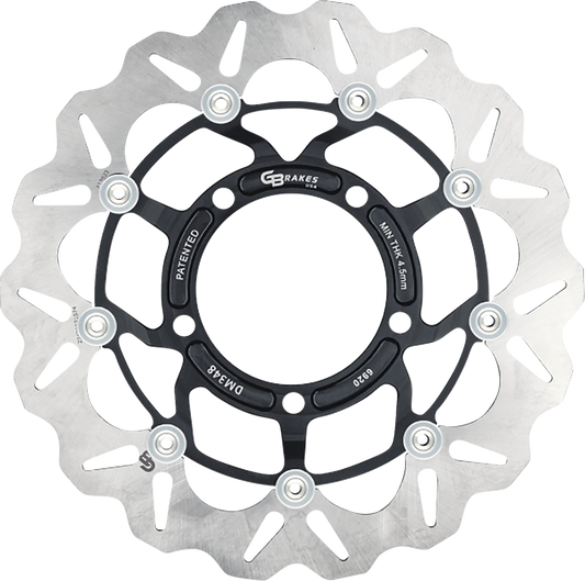 GBRAKES Front GBDU041 Brake Rotor – High-Performance 420 High-Carbon Stainless Steel for Sportbikes and VTWIN Builds